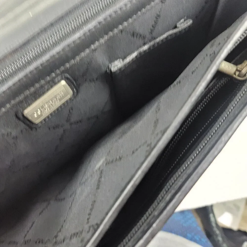 Cole Haan‎ Collection Black Leather Briefcase Messenger Bag Lawyer Bag Italy
